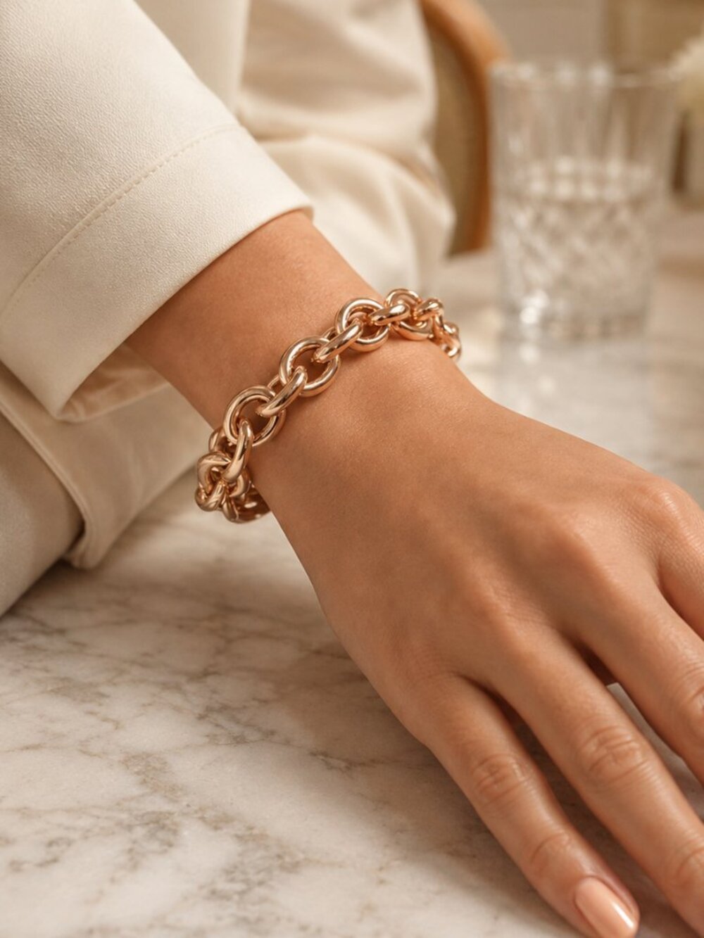 G.I.L.I. Bronzo Italia® Rose-Gold Status Link Bracelet – Made Milor, Italy